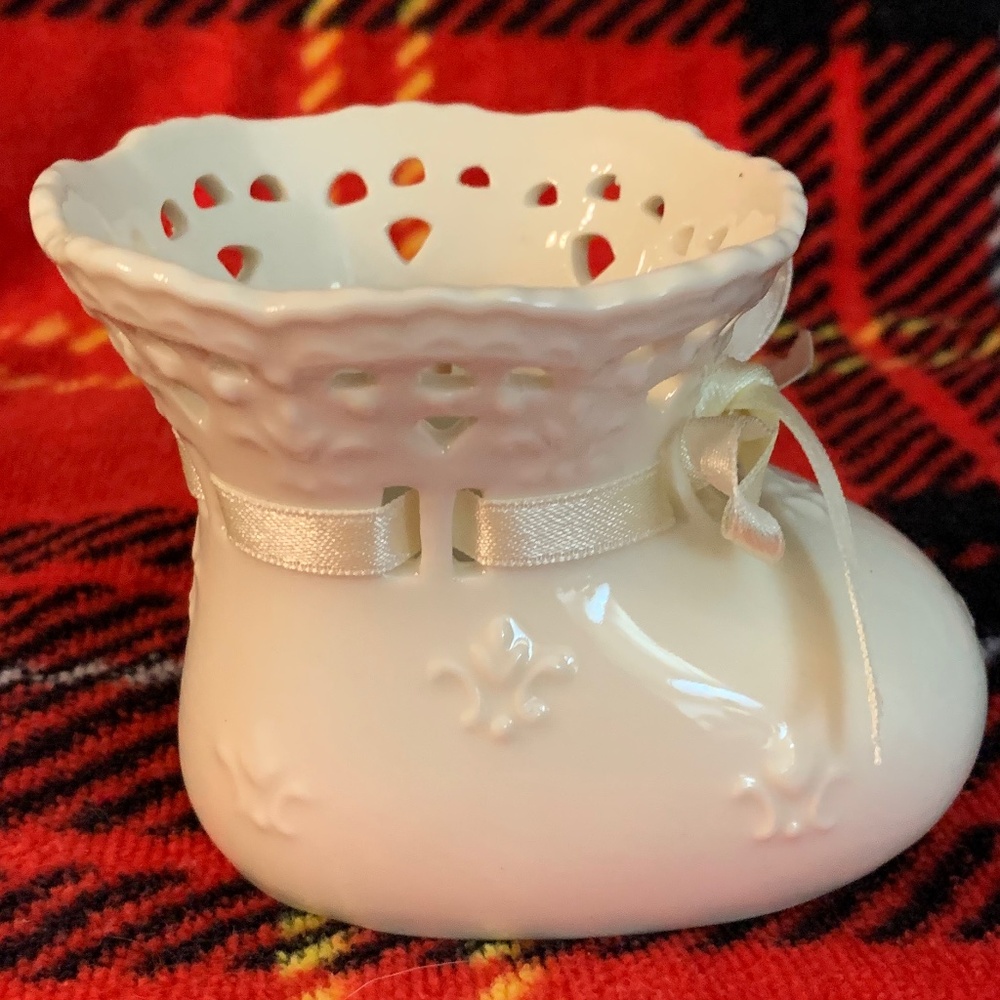 Skye McGhie porcelain baby bootie.
